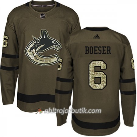 Män Ishockey Vancouver Canucks Tröja Brock Boeser 6 Adidas 2017-2018 Camo Grön Authentic Män Ishockey Vancouver Canucks Tröja Brock Boeser 6 Adidas 2017-2018 Camo Grön Authentic